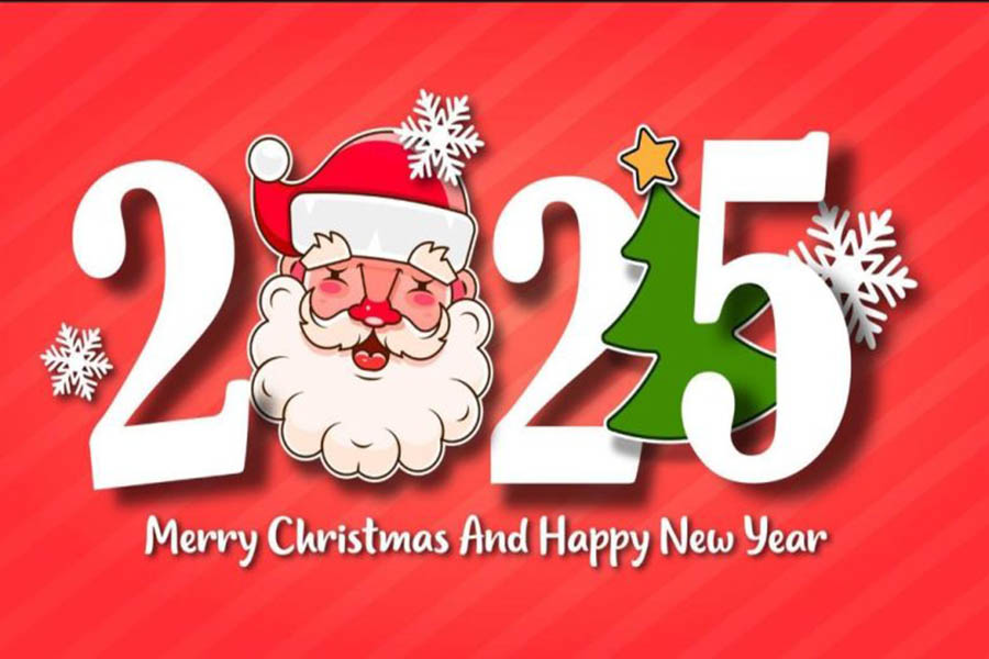 Giáng sinh vui vẻ và năm mới hạnh phúc 2025